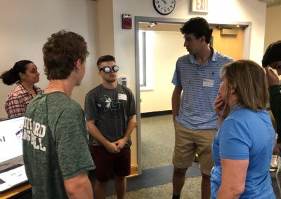 Kevin Cargos and Noah Rubino Learning About Different Types of Blindness (Tunnel Vision) At The Eastern Blind Rehabilitation Services
